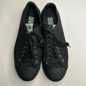Nothing New Sneakers Classic Low Top Shoe Black Canvas Womens 9
